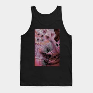 LARGE ART  PURPLE PINK TROPICAL FLOWERS PALM FERNS TRIFFIDS DECO POSTER Tank Top